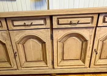 Komoda drewniana 216X44X82 cm styl klasyczny rustykalny