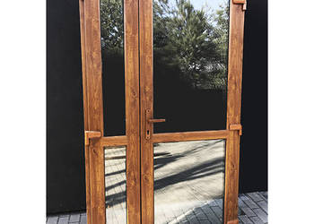Ciepłe drzwi 180x210 złoty dąb