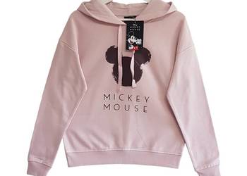 Damska bawełniana bluza jasno różowy z długim rękawem mickey mouse 34/XS