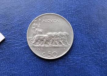 Stare monety 50 centesimi 1925 Włochy