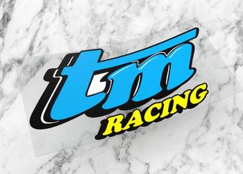 Naklejka TM RACING 10 x 6 cm 2t cross enduro sm