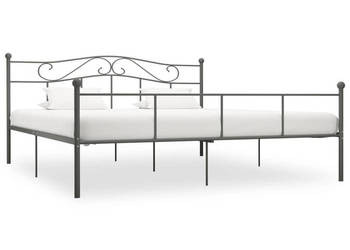 Łóżko Metalowe Szare Rama Łóżka Ze Stelażem 180 x 200 cm WM-284535
