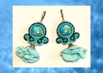 KOLCZYKI NIEBIESKIE DZIEWCZYNKI - SUTASZ