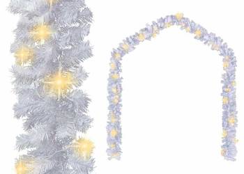 vidaXL Świąteczna girlanda z lampkami LED, 5 m, biała(SKU:284311)