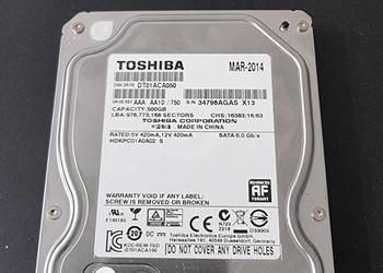 Dysk HDD 250GB toshiba mk2546gsx