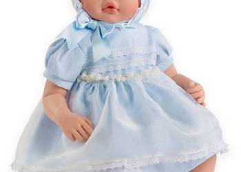 Lalka bobas dziewczynka Vera w niebieskiej sukience - 46 cm