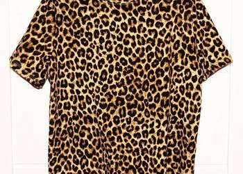 Bluzka wiosenna, letnia, t-shirt w panterkę, 100% bawełna KAPPAHL rozmiar L