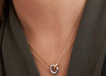 Nowy naszyjnik łańcuszek stal chirurgiczna złoto srebrny Nowy naszyjnik łańcuszek stal chirurgiczna złoto srebrny