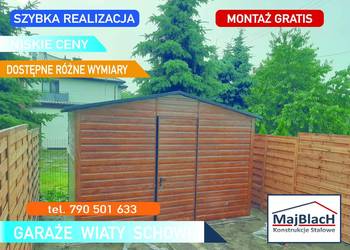 Garaż Blaszany|BLASZAK|SCHOWEK|WIATA|Magazyn|Garaże Blaszane–Maj-Blach