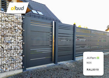 Ogrodzenie aluminiowe grafit ALFEN N06 - Olbud Stegna
