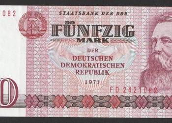 Niemcy DDR NRD 50 marek 1971 - FD - ENGELS - STAN 1/2