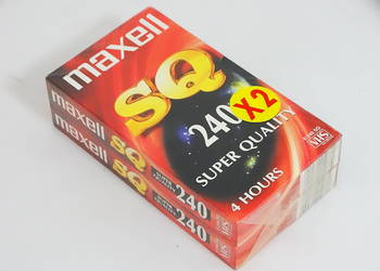 Kaset Vdeo VHS Maxell SQ 240 PAL SECAM - dwupak