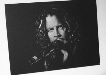 Ręcznie grawerowany w blasze Chris Cornell Soundgarden