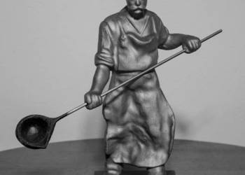 Rzeźba Huta Małapanew Ozimek metal PRL lata 70