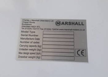 Tabliczka znamionowa Marshall