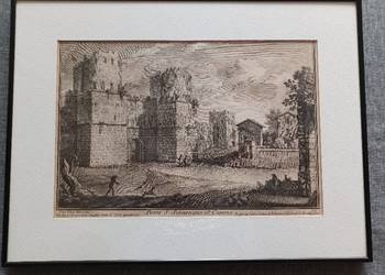 Staloryt XVIII wiek - wymiary rama 40,5 x 30,5 cm ORYGINAŁ