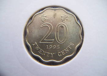 Stare monety 20 cent 1995 Hong Kong
