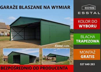 Zielony Otwarty Garaż Blaszany Wiata Magazyn Hala  – ESSTAL-