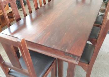 Stylowy Stół krzesła drewno egzotyczne