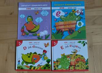 Książeczki edukacyjne ABC ... uczę się D jak dinozaur, E jak euglena