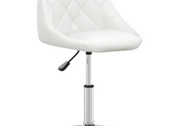 Krzesło stołowe białe sztuczna skóra WM-335149
