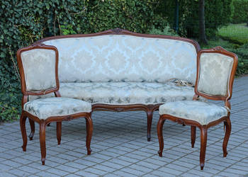 sofa + krzesłą Ludwik do renowacji SUPER CENA