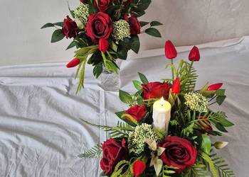 Kompozycja stroik na cmentarz. Komplet.