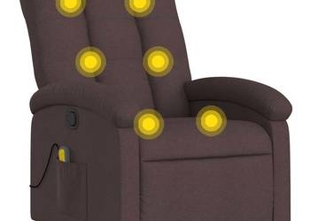 vidaXL Rozkładany fotel masujący, ciemnobrązowy(SKU:371744)