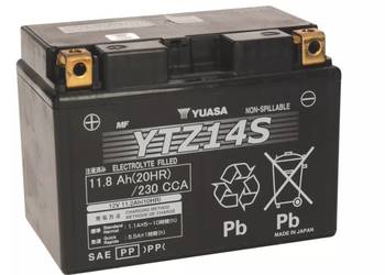 Akumulator motocyklowy YUASA YTZ14S Wet Charge 11,8Ah 230Ah