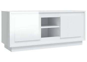 Szafka pod TV wysoki połysk biała 102x35x45 cm WM-819862