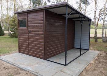 Domek narzędziowy z wiatą 3x3