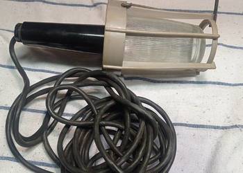 Lampa przenośna warsztatowa DDR GDR leżak magazynowy
