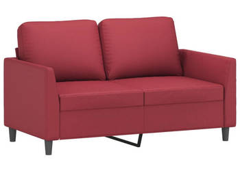 2-osobowa sofa winna czerwień 120 cm sztuczna skóra WM-359331