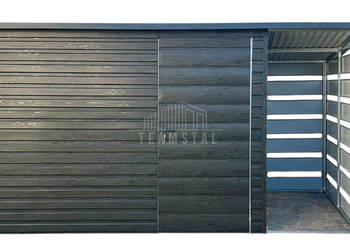 Schowek domek ogrodowy 3x2m wiata 1m drzwi drewnopodobny TS1132