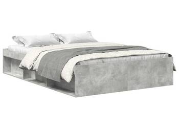 vidaXL Rama łóżka, szarość betonu, 120x190 cm(SKU:3203897)