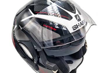 Kask szczękowy Shark Evoline 3 Hataum Black/white/red L intercom Sena smh5