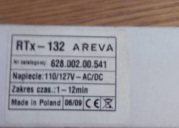 Przekaźnik czasowy RTx-132 AREVA 1-12 min.
