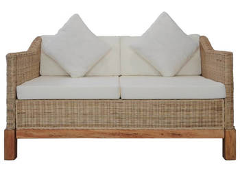 2-osobowa sofa z poduszkami naturalny rattan WM-283076