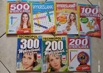 Wykreślanki - krzyżówki NOWE 7 szt. Łódź