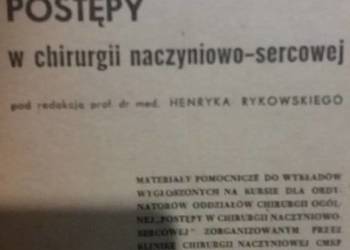 postępy w chirurgii naczyniowo sercowej unikatowe książki