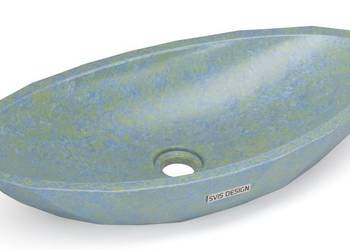 Umywalka 60 cm DIAMOND BASIC GRANITE, niebieski i zielony