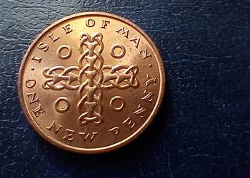 Stare monety 1 nowy pens 1971 Wyspa Man