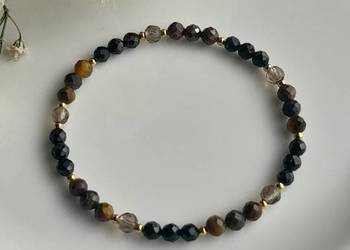 Kamienie naturalne Turmalin Tygrysie oko Kwarc dymny Koziorożec Zodiakalny