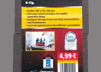 Kraft gąbki do ręcznego szlifowania 6 szt