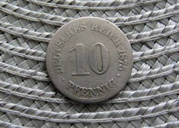 Niemcy 10 Pfennig 1875r - A