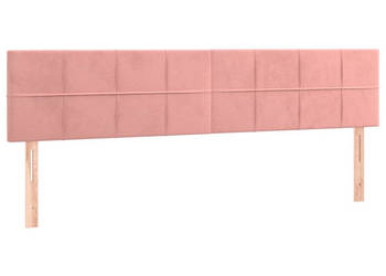 Zagłówek do łóżka z LED różowy 160x5x78/88 cm aksamit WM-3121671