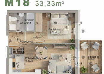 Kompaktowe mieszkanie 2-pokojowe 33,33m Czyżyny