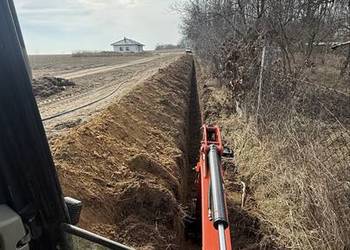 Minikoparka ,przyłącza wodno kanalizacyjne