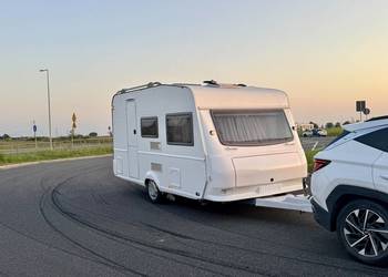 Przyczep kempingowa hobby 400 de luxe mover klima ciepła woda