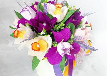 Flower box z bukietem wiosennym